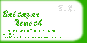 baltazar nemeth business card
